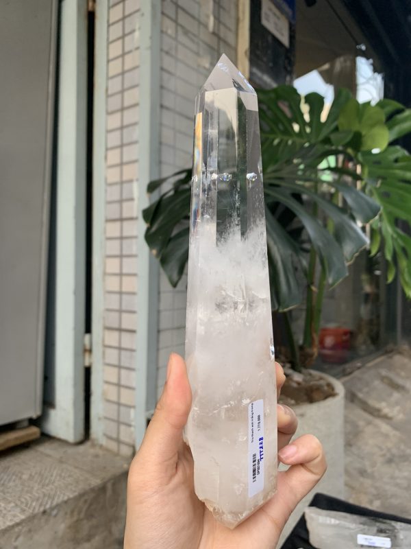 Trụ Thạch Anh Trắng trong – Clear Quartz Point, KL: 590GRAM (TTT228)