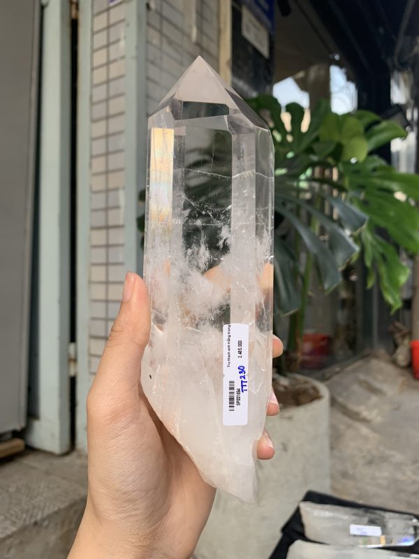 Trụ Thạch Anh Trắng trong – Clear Quartz Point, KL: 828GRAM (TTT230)