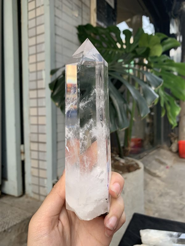 Trụ Thạch Anh Trắng trong – Clear Quartz Point, KL: 432GRAM (TTT229)