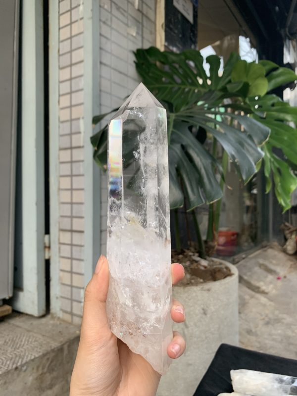 Trụ Thạch Anh Trắng trong – Clear Quartz Point, KL: 654GRAM (TTT242)