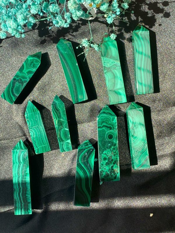 Trụ đá Lông công (Malachite) 6-7cm | CADA DECOR