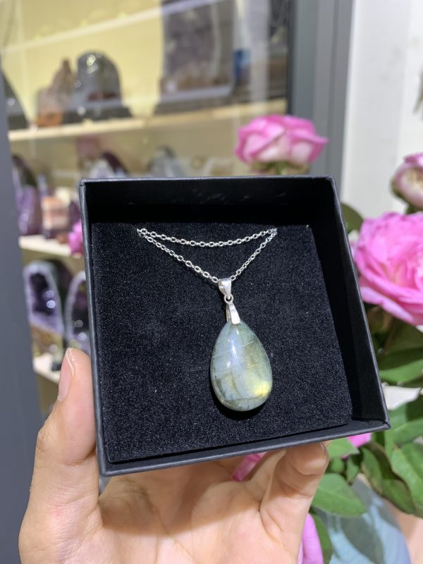 Dây chuyền bạc giọt nước Labradorite | CADA DECOR