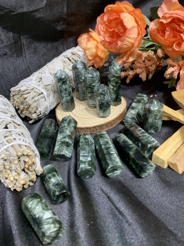 Trụ Mắt Rồng Xanh - Seraphinite | Đá trang trí, sưu tầm, healing | CADA DECOR