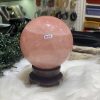 Bi cầu Thạch Anh Hồng sao – Rose Quartz Sphere (BH218), ĐK: 9,6CM, KL: 1,33KG