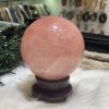 Bi cầu Thạch Anh Hồng sao – Rose Quartz Sphere (BH218), ĐK: 9,6CM, KL: 1,33KG