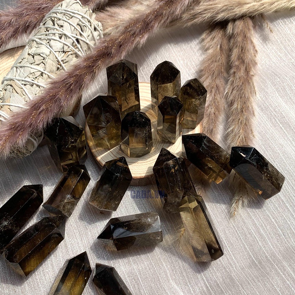 Trụ thạch anh khói mini - Smoky quartz