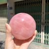 Bi cầu Thạch Anh Hồng sao – Rose Quartz Sphere (BH222), ĐK: 9,2CM, KL: 1,138KG