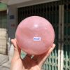 Bi cầu Thạch Anh Hồng sao – Rose Quartz Sphere (BH220), ĐK: 9,1CM, KL: 1,106KG