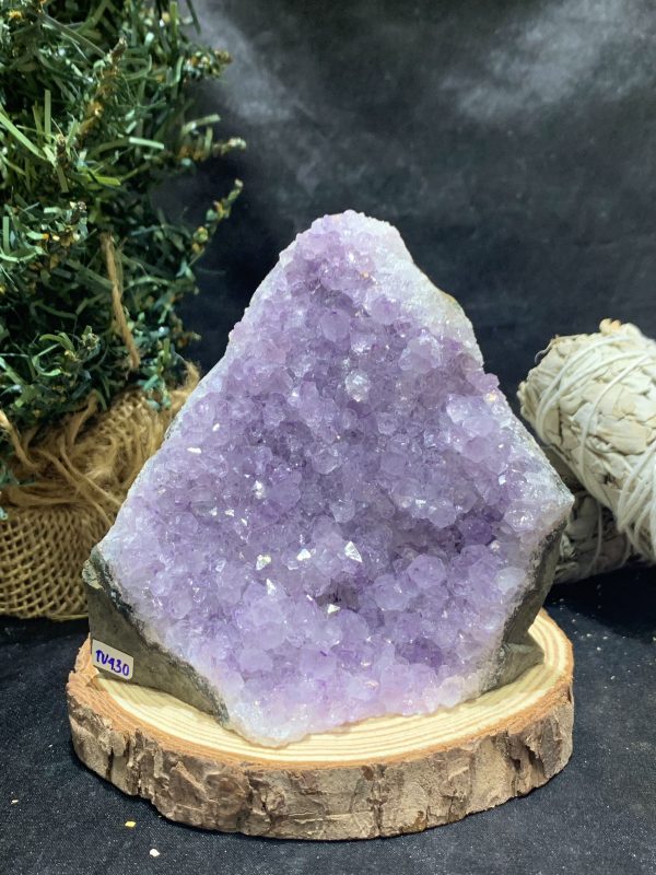 HỐC THẠCH ANH TÍM NHỎ – SMALL AMETHYST GEODE (TV430), KL: 0,528KG, KT: 9,5*9,5CM