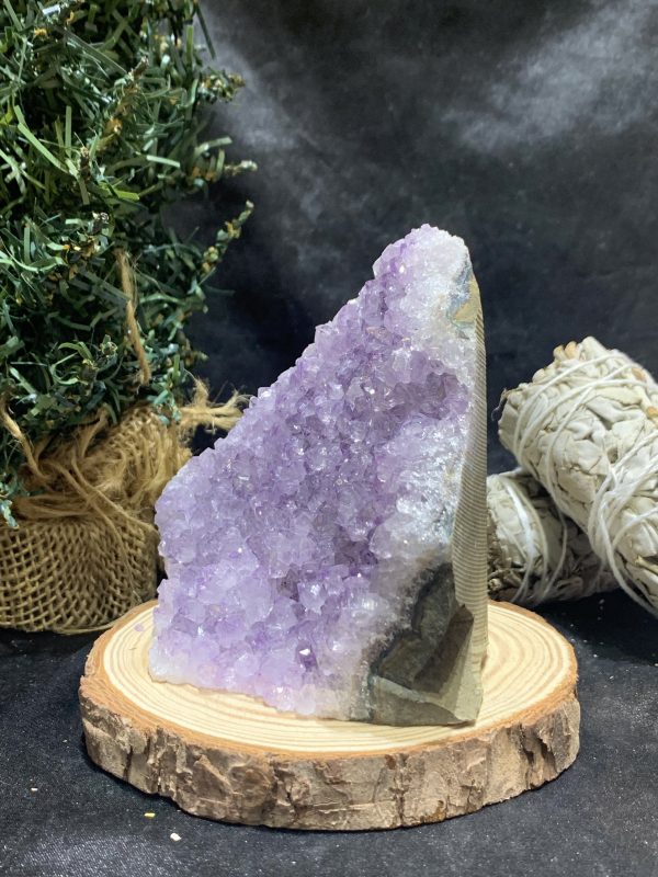 HỐC THẠCH ANH TÍM NHỎ – SMALL AMETHYST GEODE (TV430), KL: 0,528KG, KT: 9,5*9,5CM