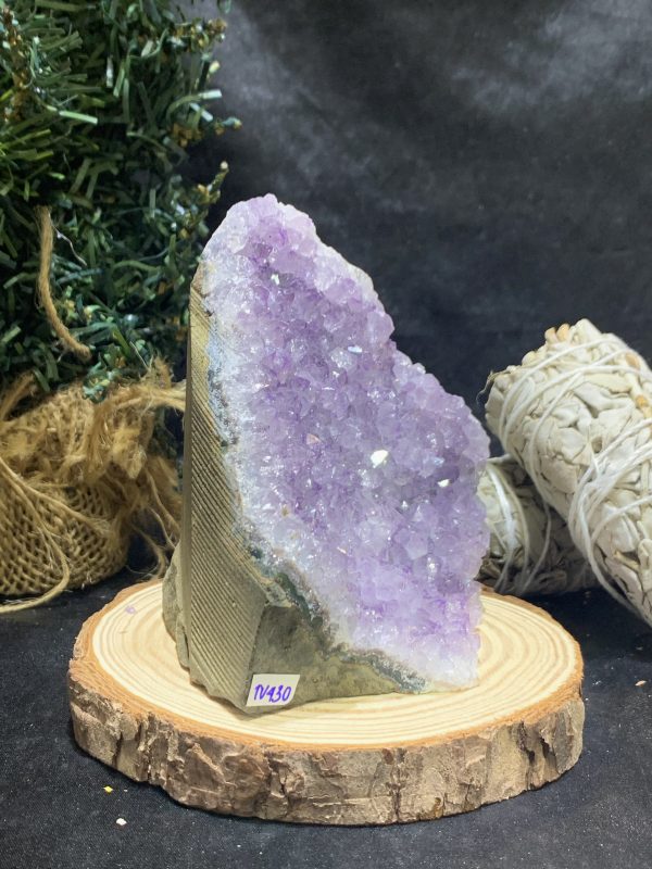 HỐC THẠCH ANH TÍM NHỎ – SMALL AMETHYST GEODE (TV430), KL: 0,528KG, KT: 9,5*9,5CM