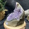 HỐC THẠCH ANH TÍM NHỎ – SMALL AMETHYST GEODE (TV419), KL: 0,694KG, KT: 9,5*11,5CM