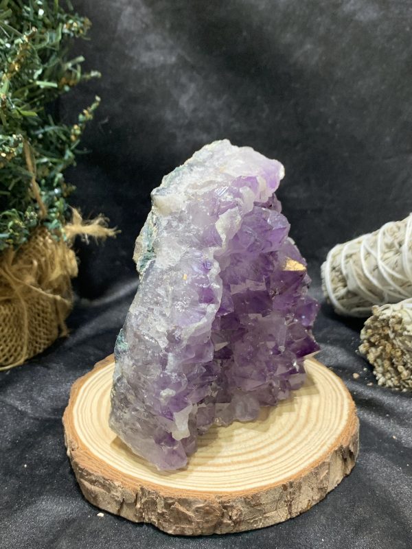 HỐC THẠCH ANH TÍM NHỎ – SMALL AMETHYST GEODE (TV418), KL: 0,634KG, KT: 9*9,5CM