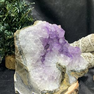 HỐC THẠCH ANH TÍM NHỎ – SMALL AMETHYST GEODE (TV416), KL: 2,076KG, KT: 15,2*11,4CM