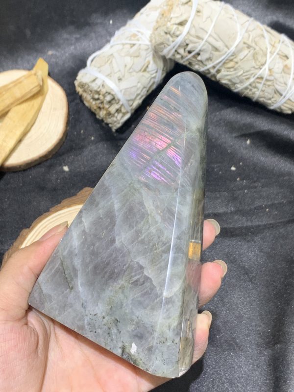 ĐÁ XÀ CỪ – HẮC NGUYỆT QUANG – Labradorite (XC228) – KL: 460GRAM