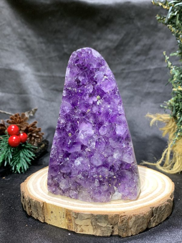 HỐC THẠCH ANH TÍM NHỎ – SMALL AMETHYST GEODE (TV466), KL: 0,715KG, KT: 13*6,5CM