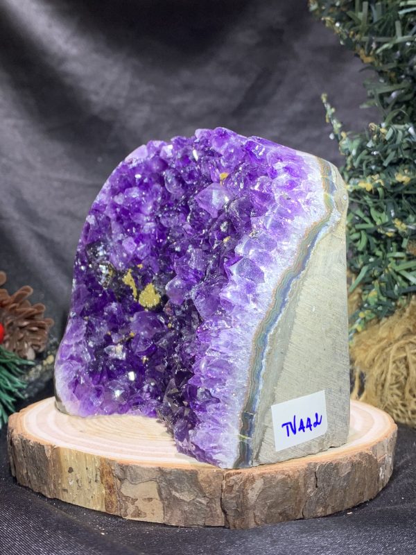 HỐC THẠCH ANH TÍM NHỎ – SMALL AMETHYST GEODE (TV442), KL: 0,77KG, KT: 9*9,5CM