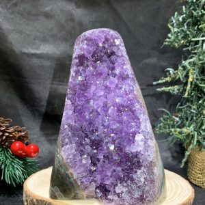 HỐC THẠCH ANH TÍM NHỎ – SMALL AMETHYST GEODE (TV503), KL: 1,13KG, KT: 15*8CM