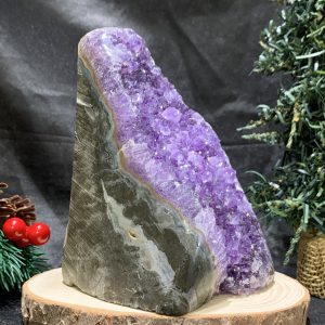 HỐC THẠCH ANH TÍM NHỎ – SMALL AMETHYST GEODE (TV503), KL: 1,13KG, KT: 15*8CM