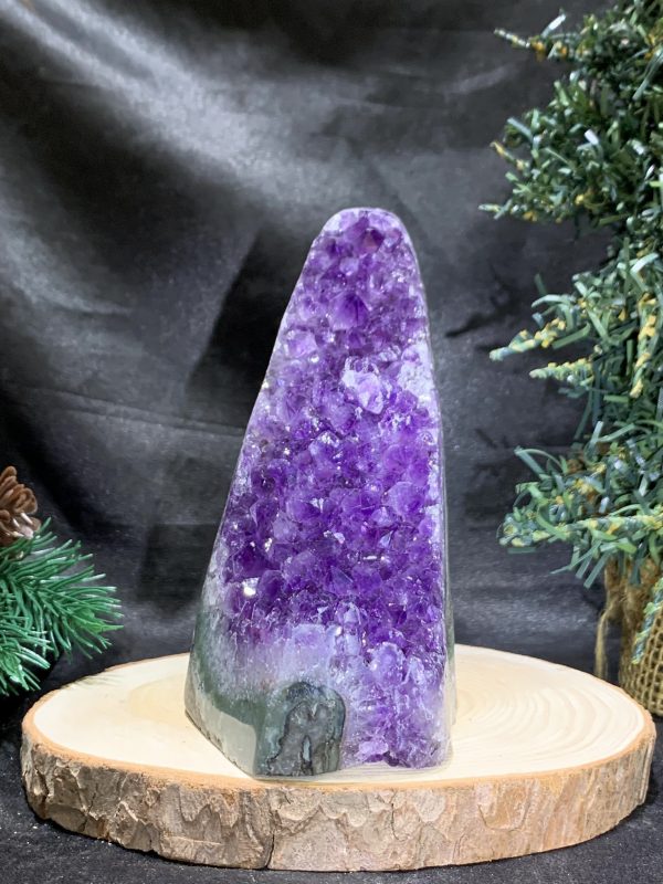 HỐC THẠCH ANH TÍM NHỎ – SMALL AMETHYST GEODE (TV502), KL: 0,65KG, KT: 13*5CM