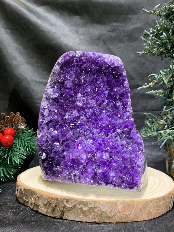 HỐC THẠCH ANH TÍM NHỎ – SMALL AMETHYST GEODE (TV469), KL: 0,805KG, KT: 11,5*9CM