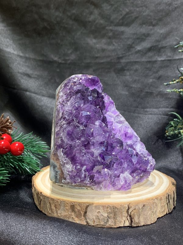 HỐC THẠCH ANH TÍM NHỎ – SMALL AMETHYST GEODE (TV462), KL: 0,645KG, KT: 11*7,5CM