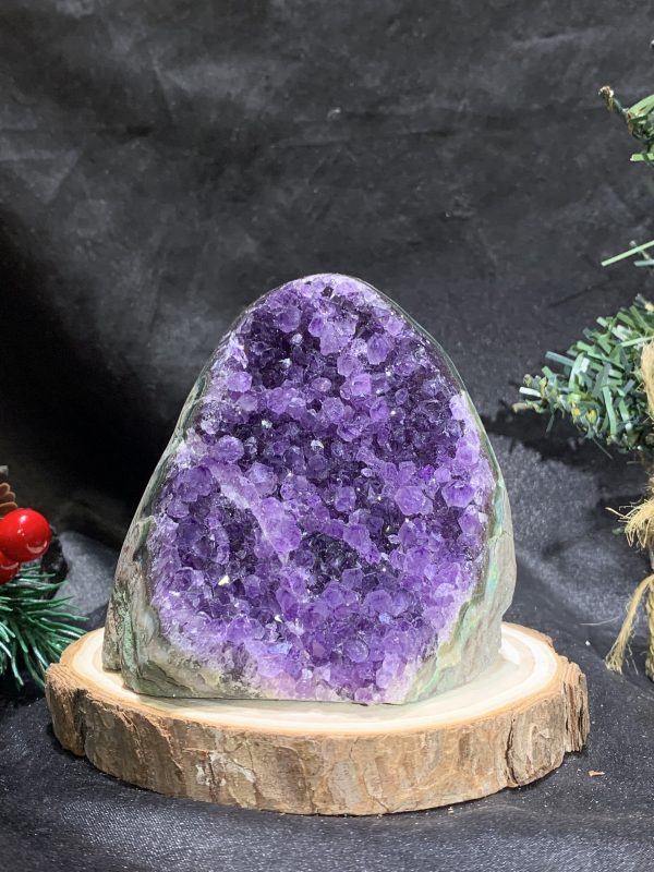 HỐC THẠCH ANH TÍM NHỎ – SMALL AMETHYST GEODE (TV461), KL: 0,61KG, KT: 9,5*8CM