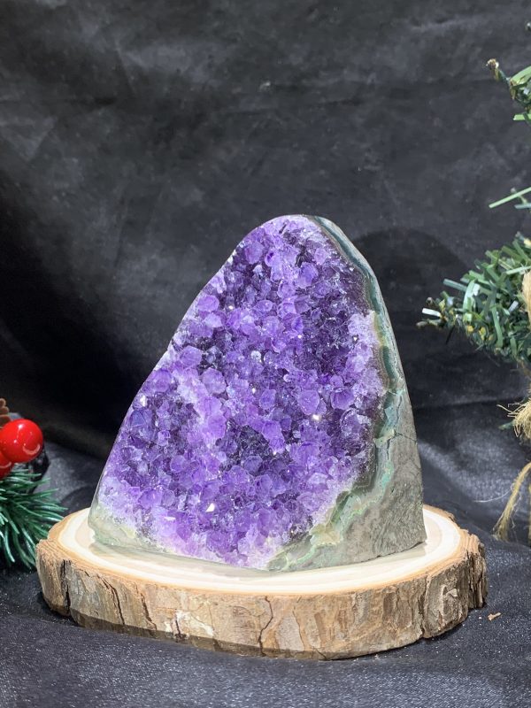 HỐC THẠCH ANH TÍM NHỎ – SMALL AMETHYST GEODE (TV461), KL: 0,61KG, KT: 9,5*8CM