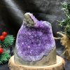 HỐC THẠCH ANH TÍM NHỎ – SMALL AMETHYST GEODE (TV504), KL: 0,95KG, KT: 10*8CM