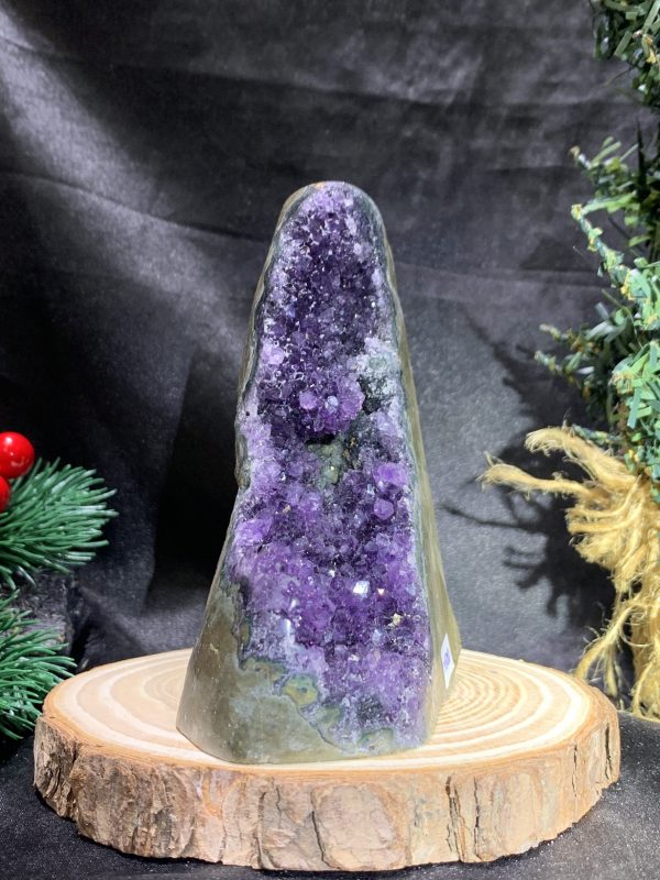 HỐC THẠCH ANH TÍM NHỎ – SMALL AMETHYST GEODE (TV500), KL: 0,435KG, KT: 12,5*5CM