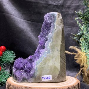 HỐC THẠCH ANH TÍM NHỎ – SMALL AMETHYST GEODE (TV500), KL: 0,435KG, KT: 12,5*5CM