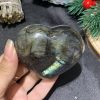 TRÁI TIM ĐÁ XÀ CỪ – Labradorite (TXC4) – KT: 6,7*5,4CM, KL: 0,18KG