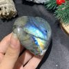 TRÁI TIM ĐÁ XÀ CỪ – Labradorite (TXC5) – KT: 6,3*7,02CM, KL: 0,172KG