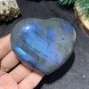 TRÁI TIM ĐÁ XÀ CỪ – Labradorite (TXC9) – KT: 6,17*7,11CM, KL: 0,174KG