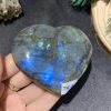 TRÁI TIM ĐÁ XÀ CỪ – Labradorite (TXC13) – KT: 6,46*7,13CM, KL: 0,164KG