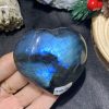 TRÁI TIM ĐÁ XÀ CỪ – Labradorite (TXC14) – KT: 6,11*6,64CM, KL: 0,168KG