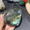 TRÁI TIM ĐÁ XÀ CỪ – Labradorite (TXC15) – KT: 6,49*3,32CM, KL: 0,162KG