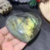 TRÁI TIM ĐÁ XÀ CỪ – Labradorite (TXC16) – KT: 3,49*7,67CM, KL: 0,230KG