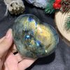 TRÁI TIM ĐÁ XÀ CỪ – Labradorite (TXC18) – KT: 7,16*8,13CM, KL: 0,28KG