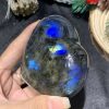 TRÁI TIM ĐÁ XÀ CỪ – Labradorite (TXC18) – KT: 7,16*8,13CM, KL: 0,28KG