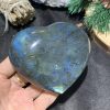 TRÁI TIM ĐÁ XÀ CỪ – Labradorite (TXC19) – KT: 7,33*8,47CM, KL: 0,296KG