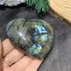 TRÁI TIM ĐÁ XÀ CỪ – Labradorite (TXC26) – KT: 6,66*7,68CM, KL: 0,208KG