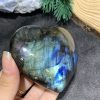 TRÁI TIM ĐÁ XÀ CỪ – Labradorite (TXC27) – KT: 7,04*7,68CM, KL: 0,264KG