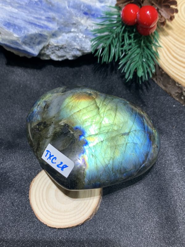 TRÁI TIM ĐÁ XÀ CỪ – Labradorite (TXC28) – KT: 6,5*7,58CM, KL: 0,234KG