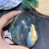 TRÁI TIM ĐÁ XÀ CỪ – Labradorite (TXC30) – KT: 6,9*7,89CM, KL: 0,264KG