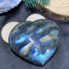 TRÁI TIM ĐÁ XÀ CỪ – Labradorite (TXC30) – KT: 6,9*7,89CM, KL: 0,264KG