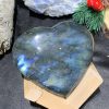 TRÁI TIM ĐÁ XÀ CỪ – Labradorite (TXC31) – KT: 8,21*9,14CM, KL:0,36KG