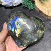 TRÁI TIM ĐÁ XÀ CỪ – Labradorite (TXC33) – KT: 8,57*9,35CM, KL: 0,412KG