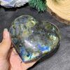 TRÁI TIM ĐÁ XÀ CỪ – Labradorite (TXC33) – KT: 8,57*9,35CM, KL: 0,412KG