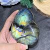 TRÁI TIM ĐÁ XÀ CỪ – Labradorite (TXC33) – KT: 8,57*9,35CM, KL: 0,412KG